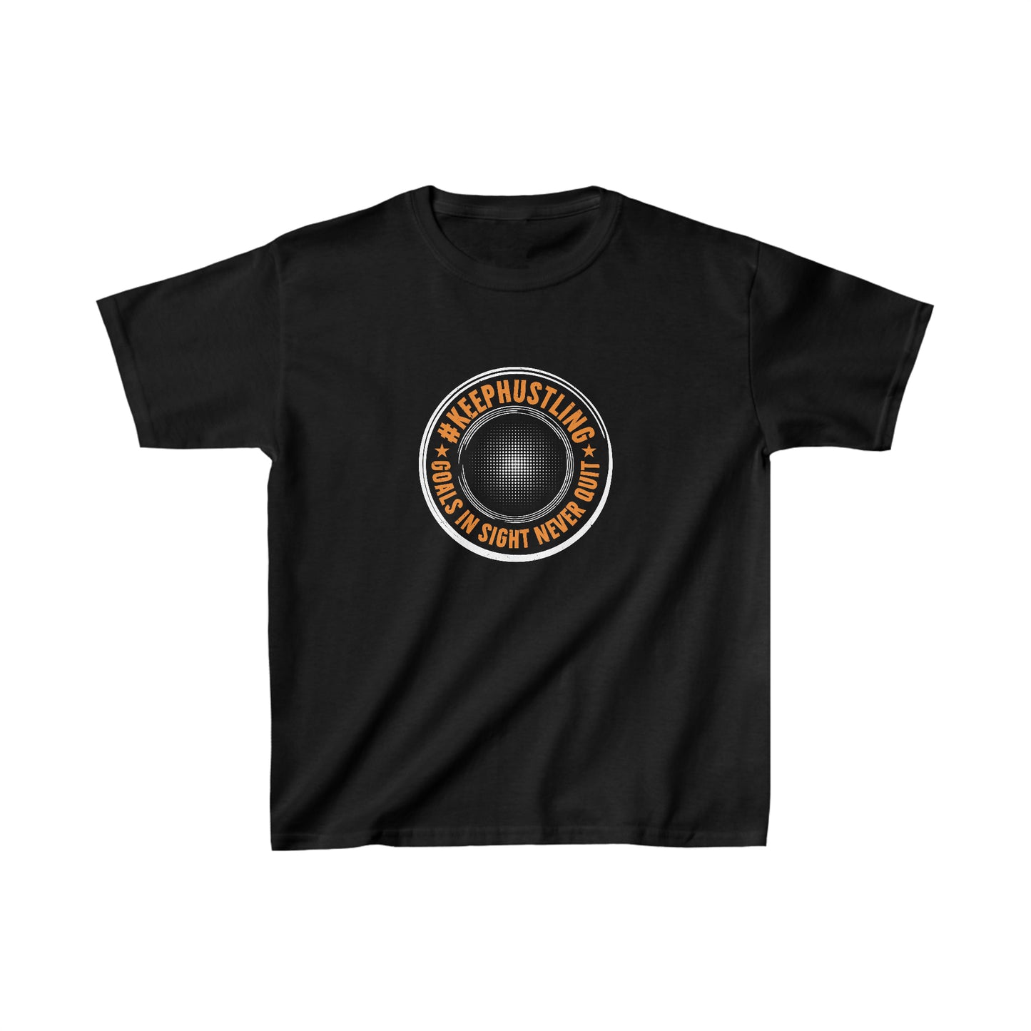 #KEEPHUSTLING KIDS - TSHIRT (GOALS IN SIGHT NEVER QUIT)