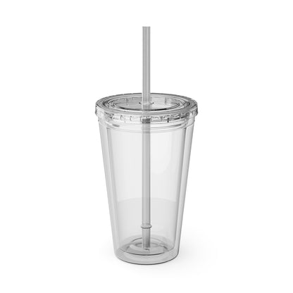 #KEEPHUSTLING -Tumbler with Straw, 16oz (PERSISTENCE PAYS)